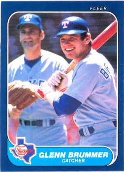 #557 Glenn Brummer - Texas Rangers - 1986 Fleer Baseball