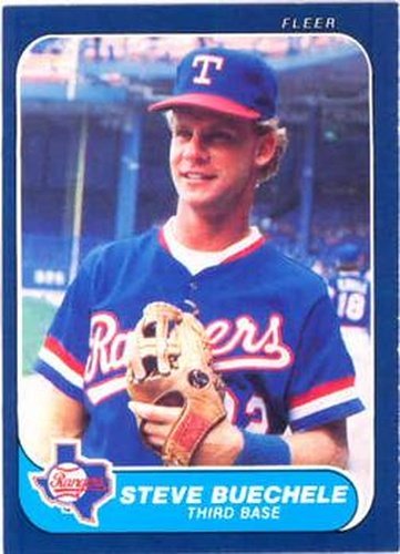 #558 Steve Buechele - Texas Rangers - 1986 Fleer Baseball