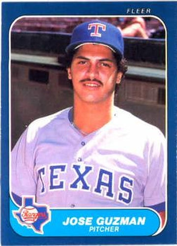 #559 Jose Guzman - Texas Rangers - 1986 Fleer Baseball