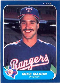 #565 Mike Mason - Texas Rangers - 1986 Fleer Baseball