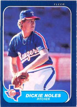 #567 Dickie Noles - Texas Rangers - 1986 Fleer Baseball