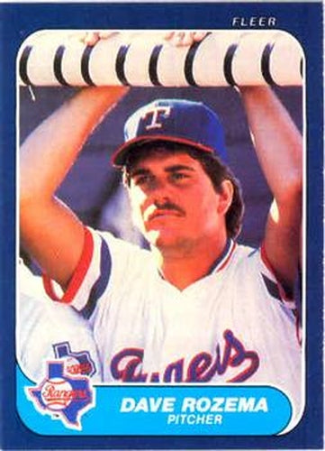 #570 Dave Rozema - Texas Rangers - 1986 Fleer Baseball