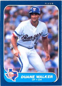 #574 Duane Walker - Texas Rangers - 1986 Fleer Baseball