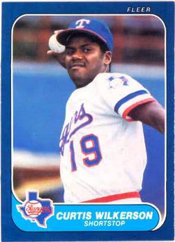 #577 Curtis Wilkerson - Texas Rangers - 1986 Fleer Baseball