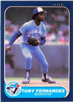 #57 Tony Fernandez - Toronto Blue Jays - 1986 Fleer Baseball