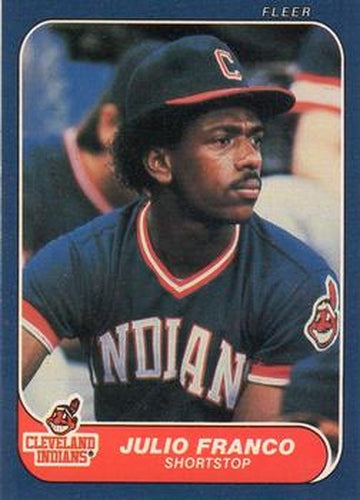 #586 Julio Franco - Cleveland Indians - 1986 Fleer Baseball