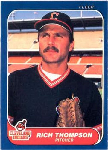 #595 Rich Thompson - Cleveland Indians - 1986 Fleer Baseball