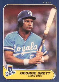#5 George Brett - Kansas City Royals - 1986 Fleer Baseball