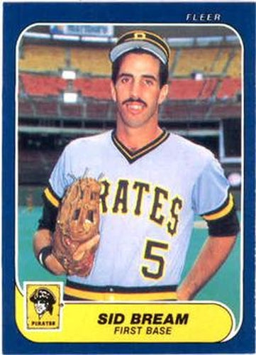 #604 Sid Bream - Pittsburgh Pirates - 1986 Fleer Baseball