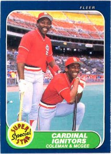 #636 Vince Coleman / Willie McGee - St. Louis Cardinals - 1986 Fleer Baseball
