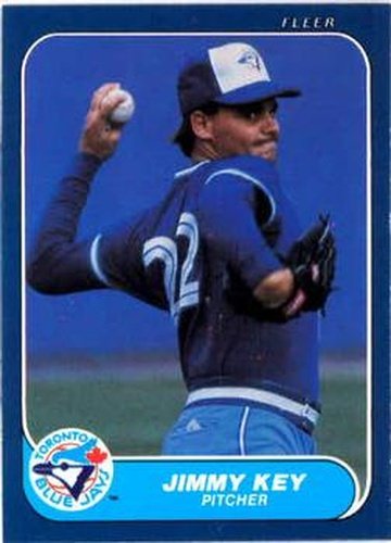 #63 Jimmy Key - Toronto Blue Jays - 1986 Fleer Baseball