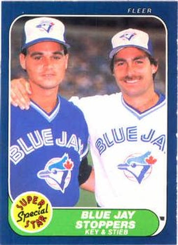 #642 Jimmy Key / Dave Stieb - Toronto Blue Jays - 1986 Fleer Baseball
