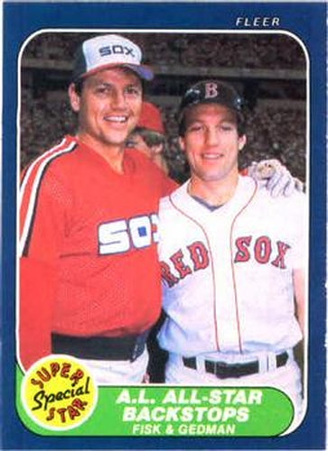 #643 Carlton Fisk / Rich Gedman - Chicago White Sox / Boston Red Sox - 1986 Fleer Baseball