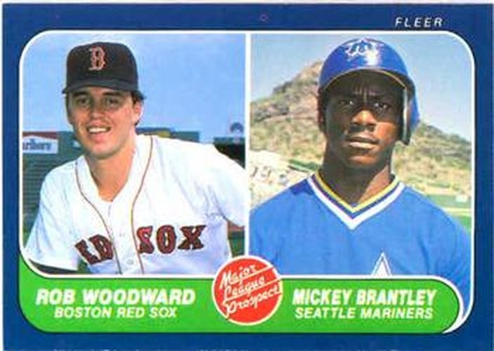 #651 Rob Woodward / Mickey Brantley - Boston Red Sox / Seattle Mariners - 1986 Fleer Baseball