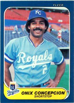 #6 Onix Concepcion - Kansas City Royals - 1986 Fleer Baseball