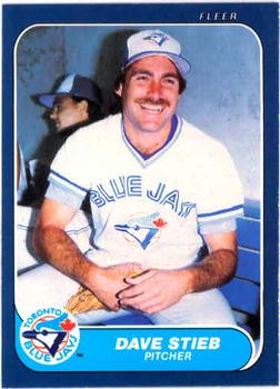 #70 Dave Stieb - Toronto Blue Jays - 1986 Fleer Baseball
