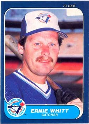 #73 Ernie Whitt - Toronto Blue Jays - 1986 Fleer Baseball