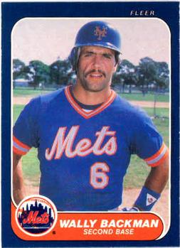 #75 Wally Backman - New York Mets - 1986 Fleer Baseball
