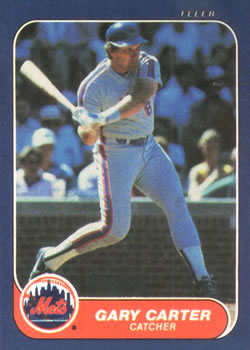 #76 Gary Carter - New York Mets - 1986 Fleer Baseball
