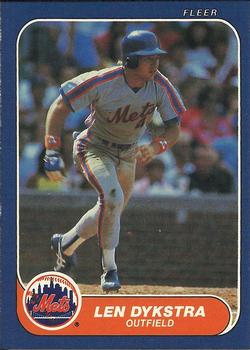#78 Len Dykstra - New York Mets - 1986 Fleer Baseball