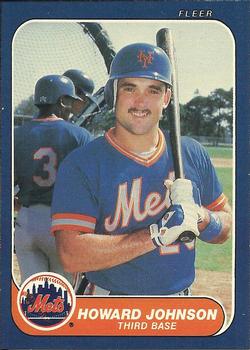 #85 Howard Johnson - New York Mets - 1986 Fleer Baseball
