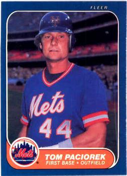 #91 Tom Paciorek - New York Mets - 1986 Fleer Baseball