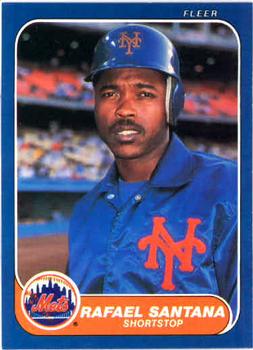 #93 Rafael Santana - New York Mets - 1986 Fleer Baseball