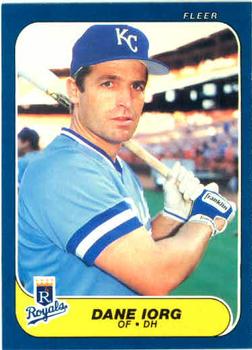 #9 Dane Iorg - Kansas City Royals - 1986 Fleer Baseball