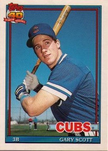 #107T Gary Scott - Chicago Cubs - 1991 Topps Traded Baseball