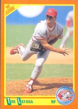 #107T Tim Layana - Cincinnati Reds - 1990 Score Rookie & Traded Baseball