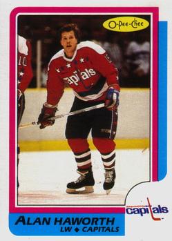 #107 Alan Haworth - Washington Capitals - 1986-87 O-Pee-Chee Hockey