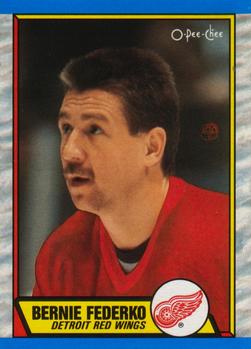 #107 Bernie Federko - Detroit Red Wings - 1989-90 O-Pee-Chee Hockey