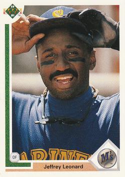#107 Jeffrey Leonard - Seattle Mariners - 1991 Upper Deck Baseball