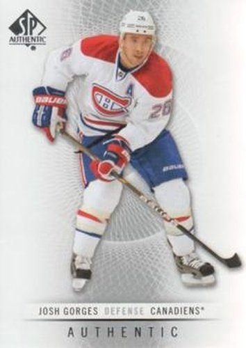 #107 Josh Gorges - Montreal Canadiens - 2012-13 SP Authentic Hockey