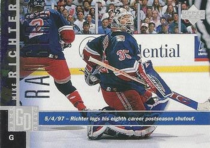 #107 Mike Richter - New York Rangers - 1997-98 Upper Deck Hockey
