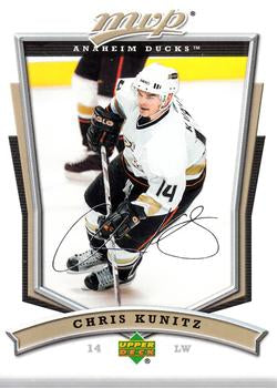 #107 Chris Kunitz - Anaheim Ducks - 2007-08 Upper Deck MVP Hockey