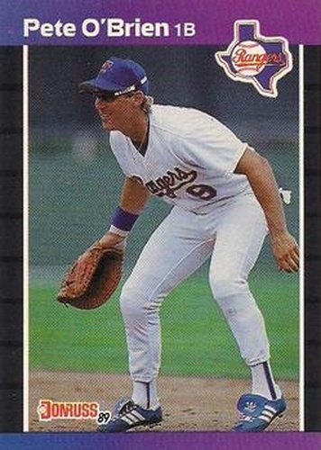#107 Pete O'Brien - Texas Rangers - 1989 Donruss Baseball