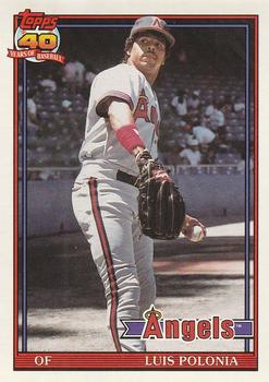 #107 Luis Polonia - California Angels - 1991 O-Pee-Chee Baseball