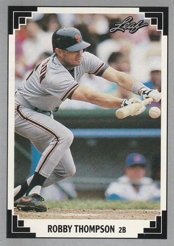 #107 Robby Thompson - San Francisco Giants - 1991 Leaf Baseball