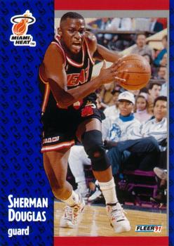 #107 Sherman Douglas - Miami Heat - 1991-92 Fleer Basketball