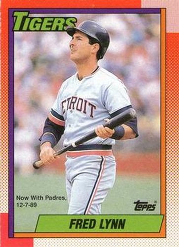 #107 Fred Lynn - San Diego Padres - 1990 O-Pee-Chee Baseball