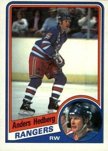 #107 Anders Hedberg - New York Rangers - 1984-85 Topps Hockey