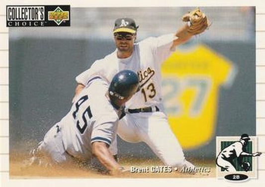 #107 Brent Gates - Oakland Athletics - 1994 Collector's Choice Baseball