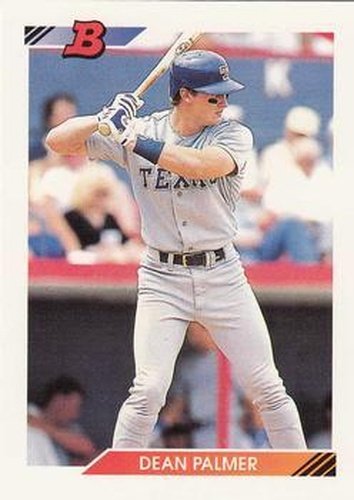 #107 Dean Palmer - Texas Rangers - 1992 Bowman Baseball