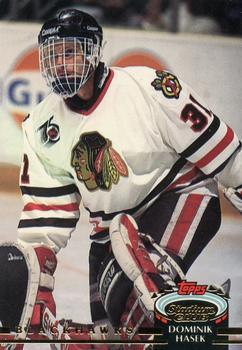 #107 Dominik Hasek - Chicago Blackhawks - 1992-93 Stadium Club Hockey