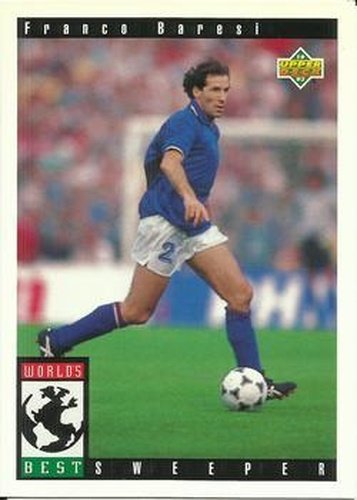 #107 Franco Baresi - Italy - 1993 Upper Deck World Cup Preview English/Spanish Soccer