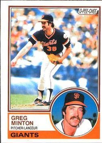 #107 Greg Minton - San Francisco Giants - 1983 O-Pee-Chee Baseball