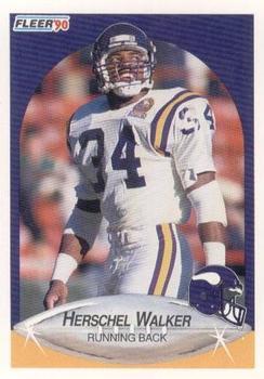 #107 Herschel Walker - Minnesota Vikings - 1990 Fleer Football