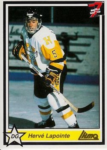 #107 Herve Lapointe - Beauport Harfangs - 1990-91 7th Inning Sketch QMJHL Hockey