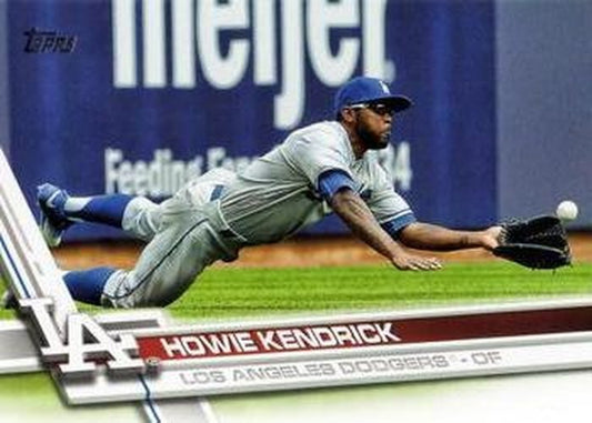 #107 Howie Kendrick - Los Angeles Dodgers - 2017 Topps Baseball